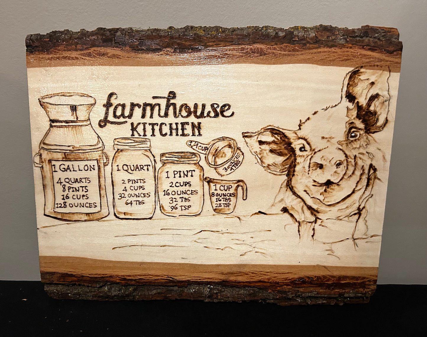 Farmhouse Kitchen pig sign